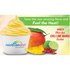 Rainbow's End Classic Chili Lime Mango Sorbet 4/1 Gallon